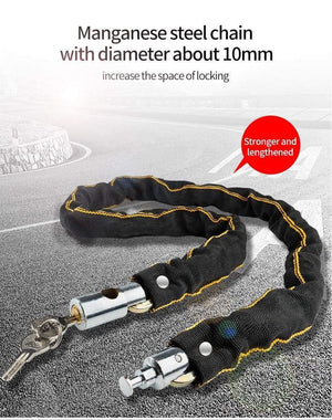 Planet Gates mini version Bicycle Lock Safe Metal Anti-Theft Outdoor Bike Chain Lock Security Reinforced Cycling Chain Lock Bicycle Accessories
