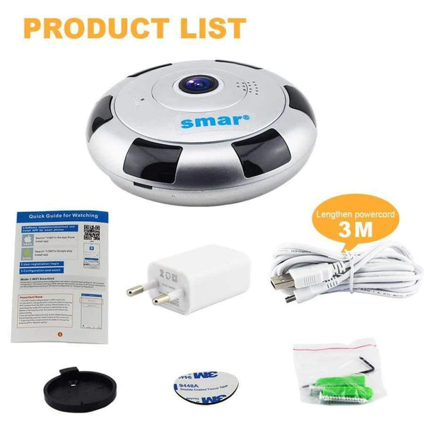 Planet Gates Mini VR IP Camera Wireless 960P HD Smart 360 Degree Panoramic Network CCTV Security Camera Home Protection Video Surveillance