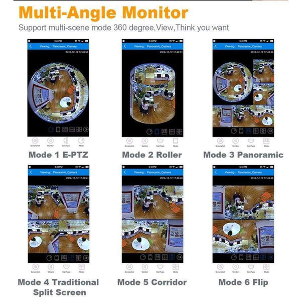 Planet Gates Mini VR IP Camera Wireless 960P HD Smart 360 Degree Panoramic Network CCTV Security Camera Home Protection Video Surveillance