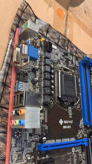 Planet Gates Mining BTC B85-BTC 6PCI-E Desktop Motherboard B85 LGA 1150 DDR3 16G SATA3 USB3.0 ATX BTC Mining Motherboard