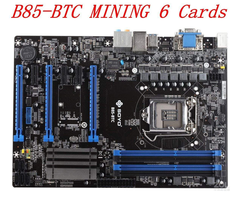 Planet Gates Mining BTC B85-BTC 6PCI-E Desktop Motherboard B85 LGA 1150 DDR3 16G SATA3 USB3.0 ATX BTC Mining Motherboard