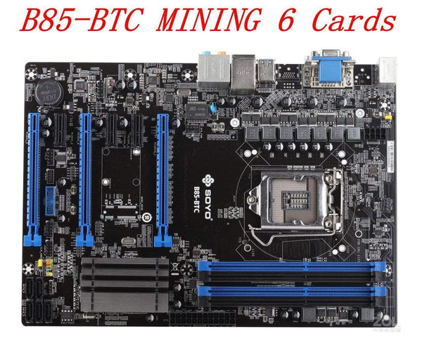 Planet Gates Mining BTC B85-BTC 6PCI-E Desktop Motherboard B85 LGA 1150 DDR3 16G SATA3 USB3.0 ATX BTC Mining Motherboard