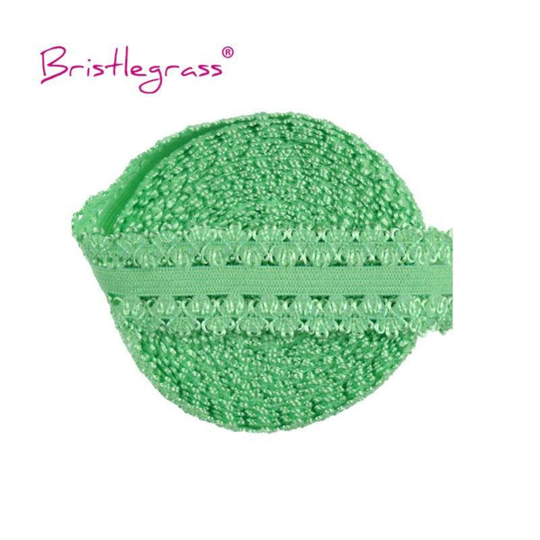 Planet Gates Mint 5 Yard 3/4" 20mm Picot Loop Crown Frilly Lace Trim Elastics Spandex Bands Hair Tie Headband Tutu Dress Sewing Craft