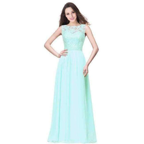 Planet Gates mint green / 6 Dark Navy Chiffon Bridesmaid Dresses Long 2017 Sleeveless Wedding Party Dresses Royal Blue Formal Dresses Under $50