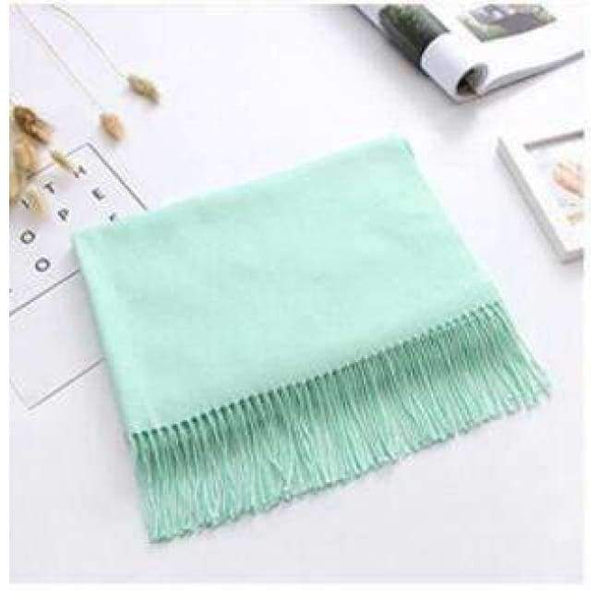 Planet Gates mint green Female Male Canada Wool Cashmere Scarf Pashmina Tassels Women Wrap Warm Luxury Brand Scarf Unisex Men SCARF