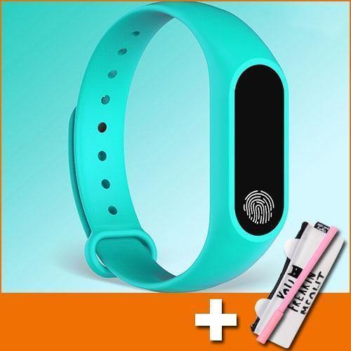 Planet Gates mint green with gift Sport Watch Children Watches Kids For Girls Boys Wrist Watch Digital Electronic Wristwatch Child Clock Hours With Gift