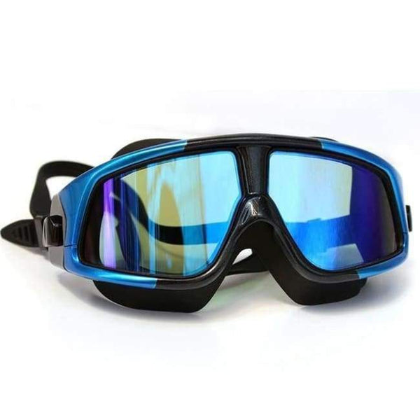 Planet Gates Mirror Blue / China Swimming Goggles Comfortable Silicone Large Frame Swim Glasses Anti-Fog UV Men Women Swim Mask Waterproof