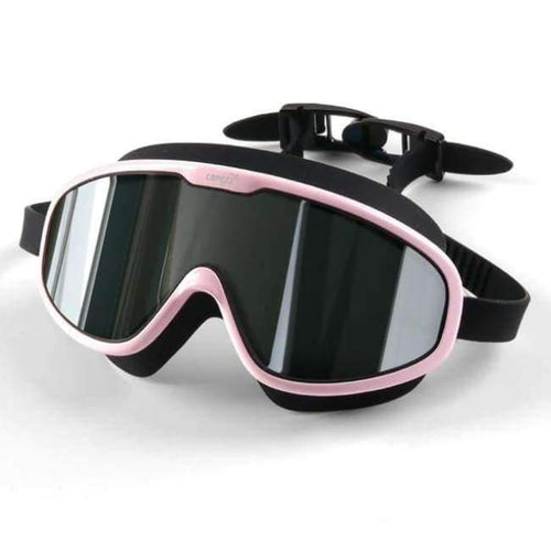 Planet Gates Mirror Pink Silver / China Swimming Goggles  Whole Shaped Lens Comfortable Silicone Large Frame Swimming Glasses for Men Women Adult