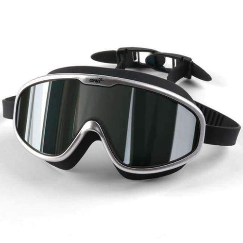 Planet Gates Mirror Silver / China Swimming Goggles  Whole Shaped Lens Comfortable Silicone Large Frame Swimming Glasses for Men Women Adult