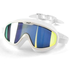 Planet Gates Mirror White Gold / China Swimming Goggles  Whole Shaped Lens Comfortable Silicone Large Frame Swimming Glasses for Men Women Adult