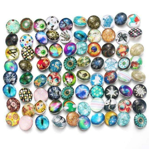 Planet Gates mix 10 pcs 10pcs/lot Mixed Colors & Pattern 18mm Glass Snap Button Jewelry Faceted Glass Snap Fit Snap Earrings Bracelet Jewelry