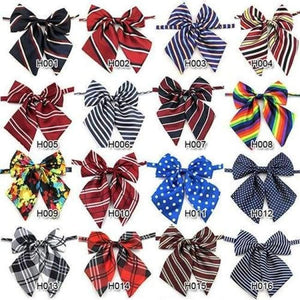 Planet Gates mix colour 1 100pcs Pet bowties Solid Adjustable Pet dog Cat Wedding Accessories Pet Neckties Ties  Dog Holiday Products Christmas Supplies