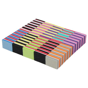 Planet Gates mix style 500Pcs/Lot Mini Nail File 100/180 Disposable Nail Buffer Block Wholesale Colorful Small Manicure Tools File Accessories
