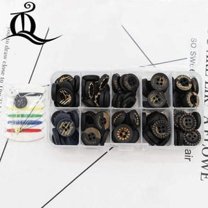 Planet Gates mix with box 10 color mix British style black 100pcs picture Print 4 Holes Wooden Buttons 15mm Sewing Scrapbooking Crafts,tq BUTTONS 12