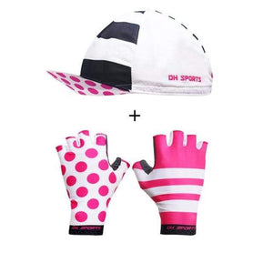 Planet Gates Mix032 / L Stylish Cycling Gloves Half Finger Men Women Sports Shockproof Bike Gloves GEL Racing Bicycle Gloves with Cycling Socks Cap Set