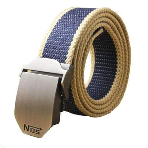 Planet Gates mix3 / 110cm Hot male tactical belt Top quality Elastic Canvas belts for men NO5 Automatic buckle Outdoor Sport Long 160cm White Weave straps