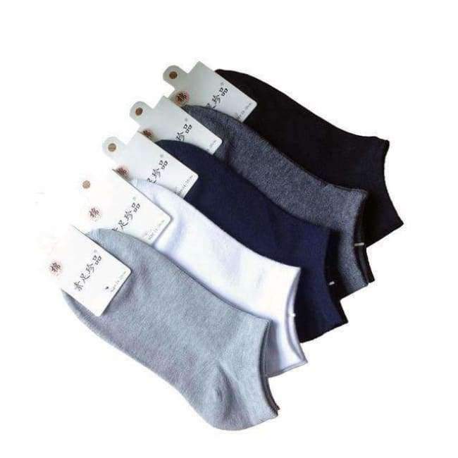 Planet Gates 10Pcs=5Pair Solid Cotton Socks Men Invisible Ankle Socks Men Breathable Thin Boat Sock No Show Socks Size EUR 38-42