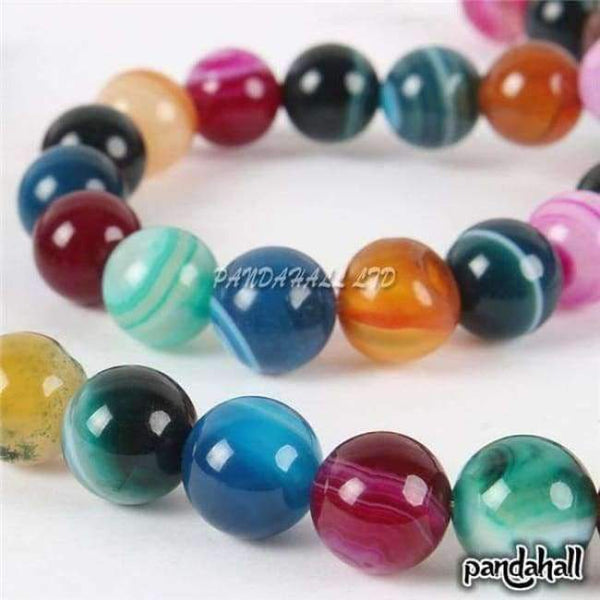 Planet Gates Mixed Color 1 48pcs/pack Round Beads Natural Stone 8mm for Jewelry Making DIY Bracelets Necklaces Dyed