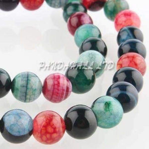 Planet Gates Mixed Color 48pcs/pack Round Beads Natural Stone 8mm for Jewelry Making DIY Bracelets Necklaces Dyed