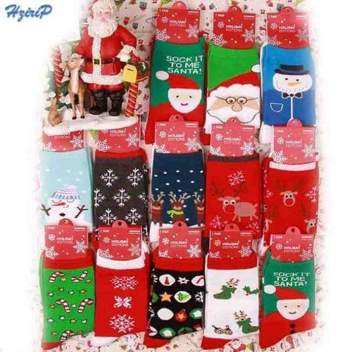 Planet Gates Mixed / M Women's Snowflake Deer Printed Cotton Casual Socks Ladies Female Girl Men 2017 Christmas Gift Hosiery