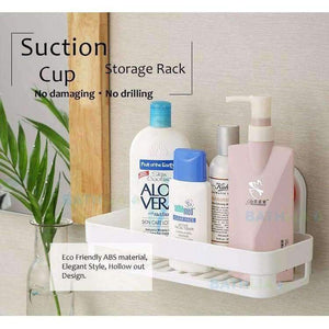 Planet Gates MJY007-WHITE Bathroom Accessories Corner Rack Shower Caddy Shelf  Bathroom Shampoo Holder With Suction Cup Super-big Size Shower Storage Rack