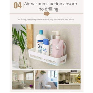 Planet Gates MJY007-WHITE Bathroom Accessories Corner Rack Shower Caddy Shelf  Bathroom Shampoo Holder With Suction Cup Super-big Size Shower Storage Rack