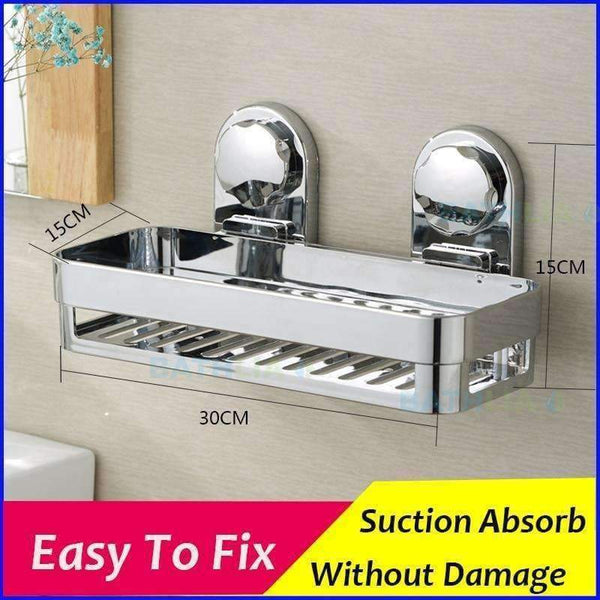Planet Gates MJY007-WHITE Bathroom Accessories Corner Rack Shower Caddy Shelf  Bathroom Shampoo Holder With Suction Cup Super-big Size Shower Storage Rack
