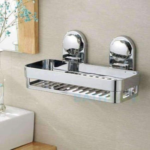 Planet Gates MJY007A-CHROME Bathroom Accessories Corner Rack Shower Caddy Shelf  Bathroom Shampoo Holder With Suction Cup Super-big Size Shower Storage Rack