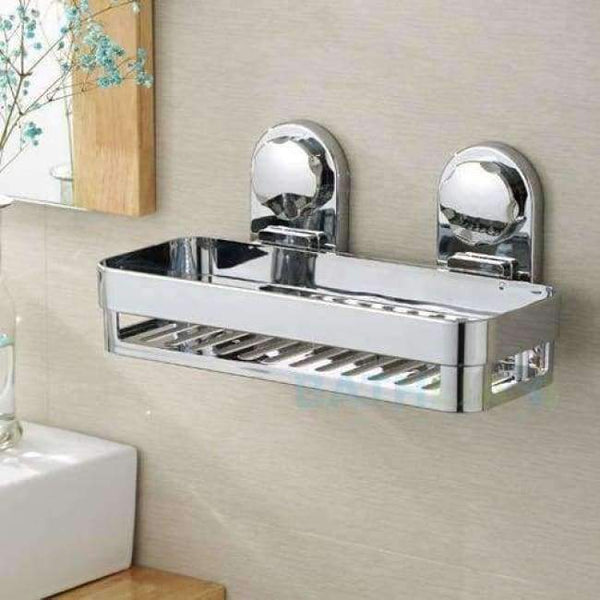 Planet Gates MJY007A-CHROME Bathroom Accessories Corner Rack Shower Caddy Shelf  Bathroom Shampoo Holder With Suction Cup Super-big Size Shower Storage Rack