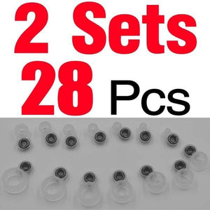 Planet Gates MNFT 2sets (28PCS) Fishing Rod Wire Ring Ceramics Eye DIY Fish Line Guide Silicone Ring Different Size 1-14#