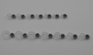 Planet Gates MNFT 2sets (28PCS) Fishing Rod Wire Ring Ceramics Eye DIY Fish Line Guide Silicone Ring Different Size 1-14#