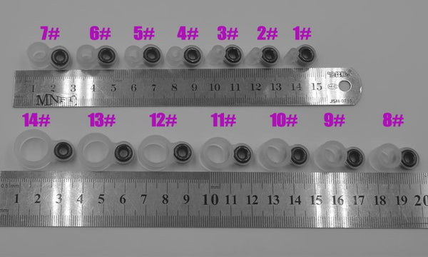 Planet Gates MNFT 2sets (28PCS) Fishing Rod Wire Ring Ceramics Eye DIY Fish Line Guide Silicone Ring Different Size 1-14#