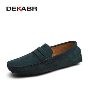 Planet Gates Mo Green / 11 DEKABR Brand Fashion Summer Style Soft Moccasins Men Loafers High Quality Genuine Leather Shoes Men Flats Gommino Driving Shoes
