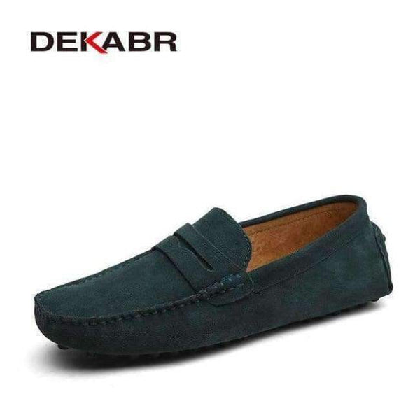 Planet Gates Mo Green / 11 DEKABR Brand Fashion Summer Style Soft Moccasins Men Loafers High Quality Genuine Leather Shoes Men Flats Gommino Driving Shoes