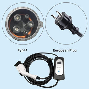 Planet Gates Mobile Fast Charger Home Wallbox Use EV Charging Cable 16A 13A 10A 8A Adjustable Electrica Car use