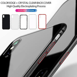 Planet Gates Mobile Phone Case Phone Defender Metal Cell Phone Accessories Glass Case Phone Shell Transparent Tempered Glass