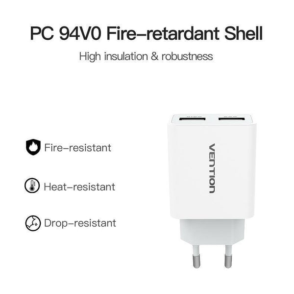 Planet Gates Mobile Phone Charger 5V 1A 2.4A Dual USB Charger Portable Travel Wall Charger Adapter EU Plug For samsung s8 Xiaomi