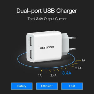 Planet Gates Mobile Phone Charger 5V 1A 2.4A Dual USB Charger Portable Travel Wall Charger Adapter EU Plug For samsung s8 Xiaomi