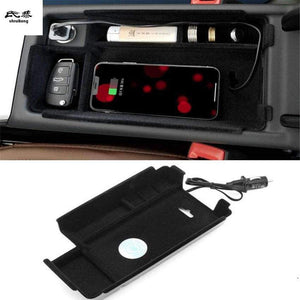 Planet Gates Mobile phone wireless charging Central armrest storage box Car Accessories For AUDI A4 B9 2017 2018 / A5 2017-2018