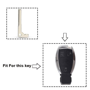 Planet Gates Model 2 Blank Remote Key Replacement Uncut Blade Insert For Mercedes Benz BGA Smart Chrome Car Uncut Key Blade