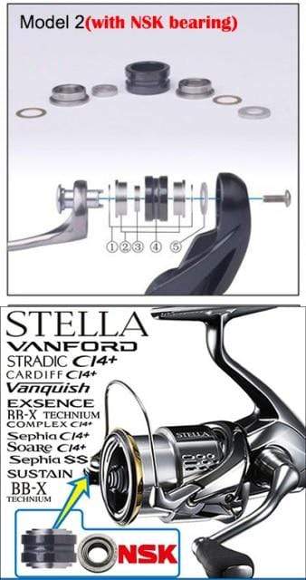 Planet Gates model 2(NSK bearing) BassLegend - 1 set Fishing SIC Line Thread Guide Roller+ ball bearing For Spinner Reel