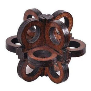 Planet Gates Model 20 Classic IQ Puzzle Mind Brain Teaser 2D 3D Wooden Puzzles Educational Game Toys for Adults Children