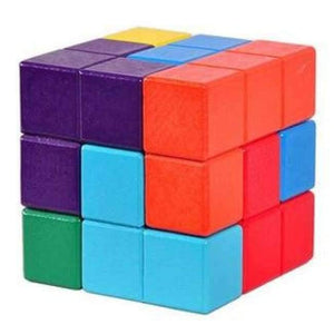 Planet Gates Model 4 Classic IQ Puzzle Mind Brain Teaser 2D 3D Wooden Puzzles Educational Game Toys for Adults Children