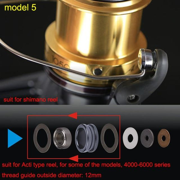Planet Gates model 5 BassLegend - 1 set Fishing SIC Line Thread Guide Roller+ ball bearing For Spinner Reel