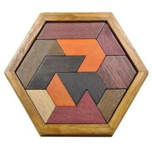 Planet Gates Model 7 Classic IQ Puzzle Mind Brain Teaser 2D 3D Wooden Puzzles Educational Game Toys for Adults Children