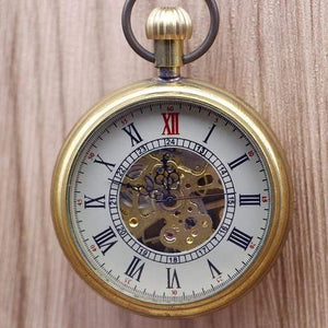 Planet Gates model A London Pocket & fob Watches Mechanical Watch Hand Wind Skeleton Mens Pocket Watch With Chain Xmas Gift Box