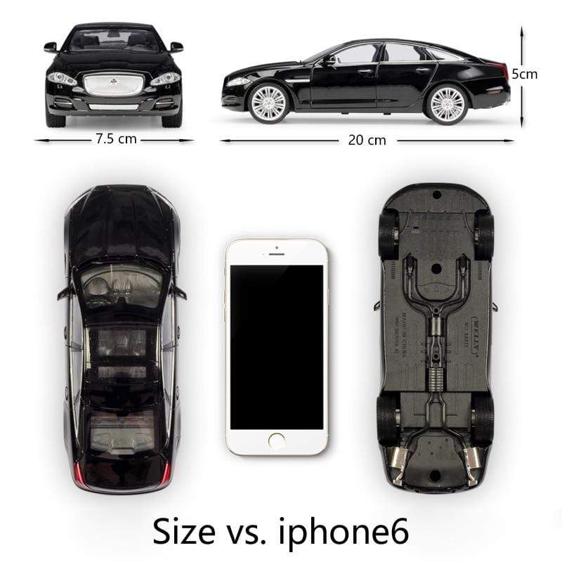 Planet Gates Model Car 1:24 Diecast Car Toys Classic 2010 JAGUAR XJ High Simulator Car Alloy Metal Toy Car For Children Gift Collection