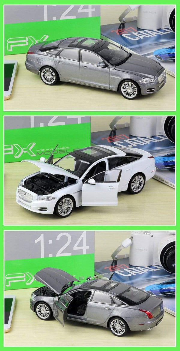 Planet Gates Model Car 1:24 Diecast Car Toys Classic 2010 JAGUAR XJ High Simulator Car Alloy Metal Toy Car For Children Gift Collection