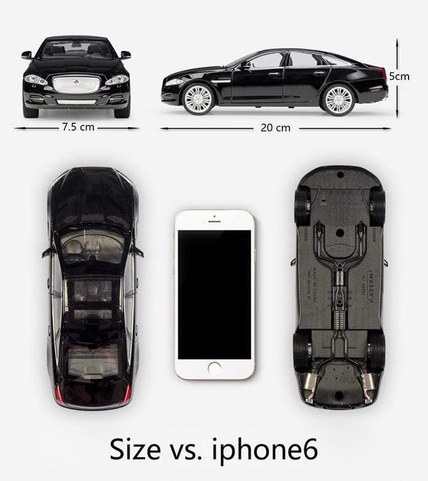 Planet Gates Model Car 1:24 Diecast Car Toys Classic 2010 JAGUAR XJ High Simulator Car Alloy Metal Toy Car For Children Gift Collection