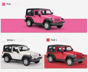 Planet Gates Model Car 1:24 Scale 2007 Jeep Wrangler Diecast Car Simulator Alloy Off-Road Metal Classic Toy Car For Kid Gift Collection